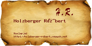 Holzberger Róbert névjegykártya